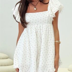 Princess Polly White Cherry Greeves Romper Size 6